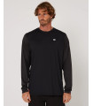 Follow Hybrid Tee L/S - Charcoal/Black