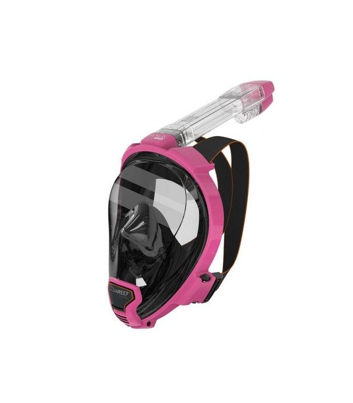 ARIA QR FULL FACE SNORKELING MASK-PINK/BLACK
