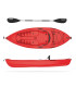 Seaflo FAT BOY - Single seater kayak with paddle - Red
