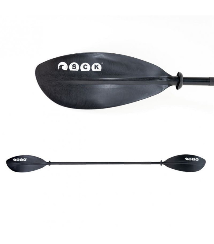 SCK Κουπί καγιάκ σπαστό σε 4 μέρη 220cm Αλουμίνιο-Μαύρο