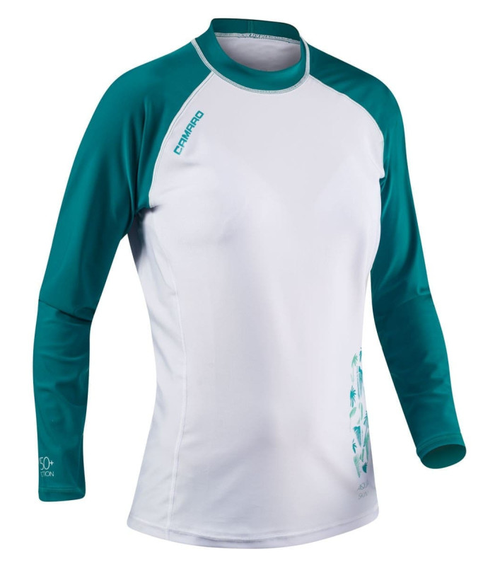 Camaro Lycra Shirts L/S Ladies White/Green