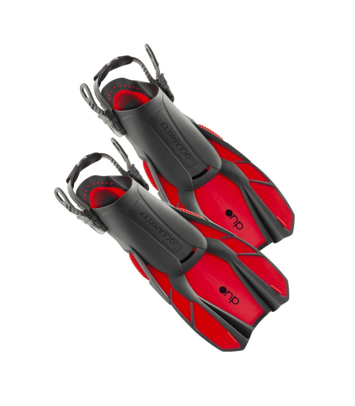 Ocean Reef Duo Travel Ready Fins Red