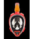 ARIA QR FULL FACE SNORKELING MASK-RED/BLACK