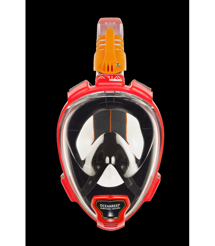 ARIA QR FULL FACE SNORKELING MASK-RED/BLACK