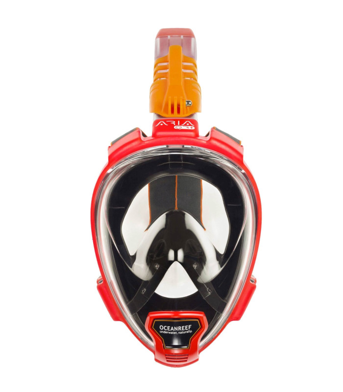 ARIA QR FULL FACE SNORKELING MASK-RED/BLACK