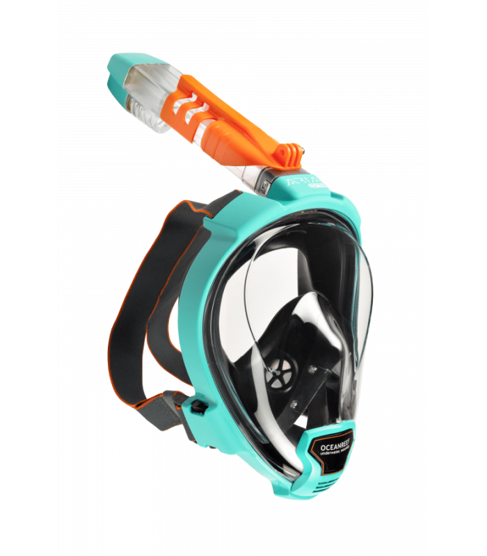 ARIA QR FULL FACE SNORKELING MASK-TEAL/BLACK