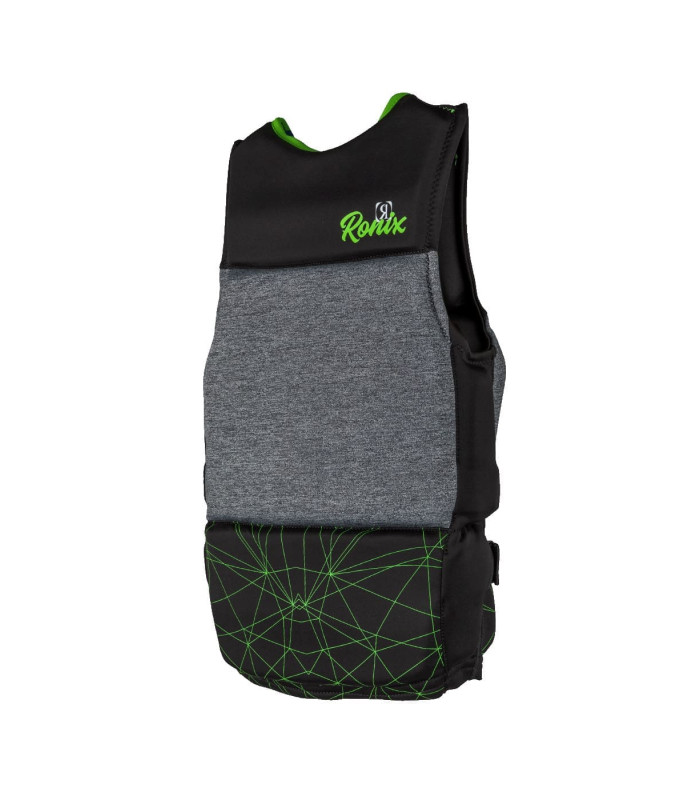 Ronix Driver's Ed - Capella 3.0 - CGA Life Vest - Black/lime -Teen ( 75-125lbs )