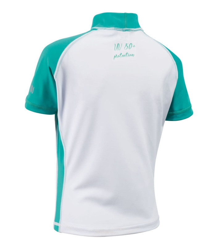 Camaro Lycra Shirts Girls S/S White/Turquise