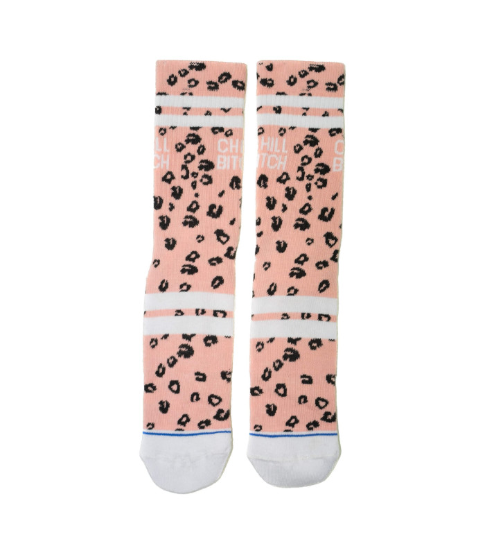 Bee Unusual "Chill Bitch" Leo Print Dusty Pink / Black