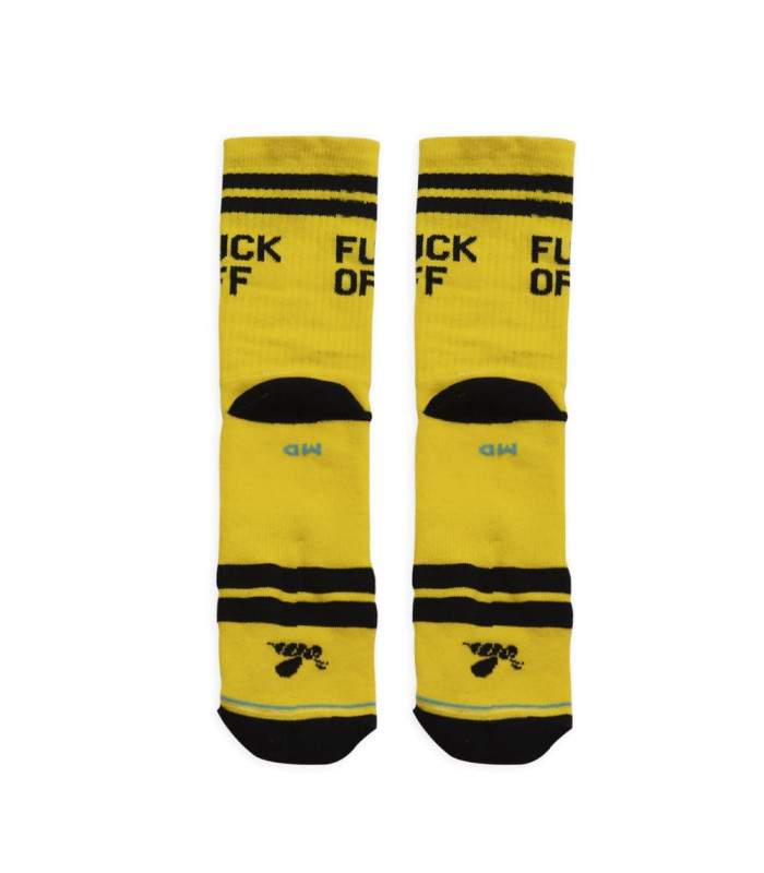 Bee Unusual “Fuck Off” Yellow socks