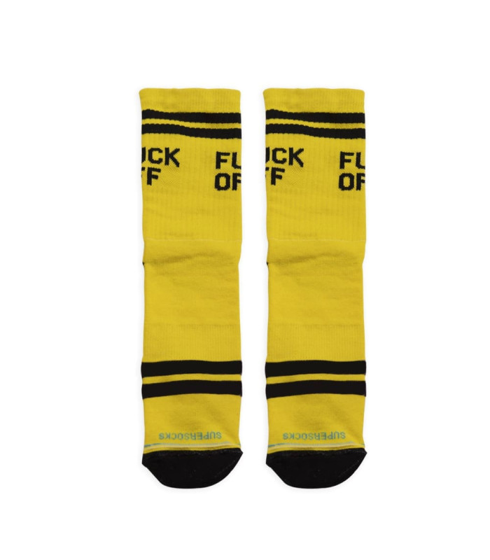 Bee Unusual “Fuck Off” Yellow socks