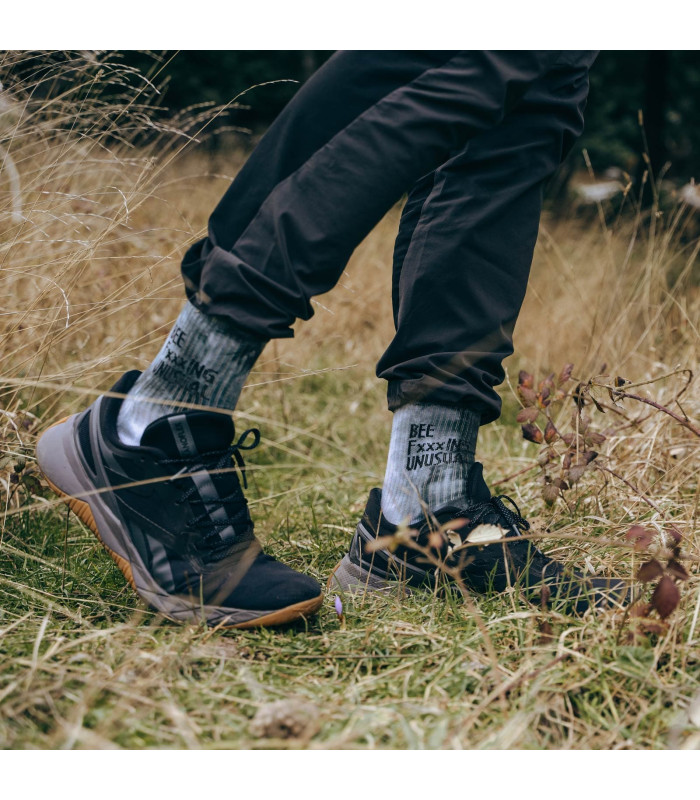 Bee FxxxING Unusual Tie Dye socks Off white- Graphite