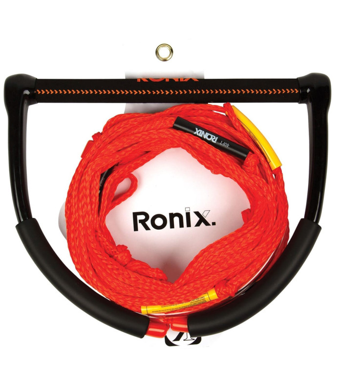 Ronix Kid's Combo 14" Hide Grip w/ 55' 4-Section PE Rope (Orange) Kid's