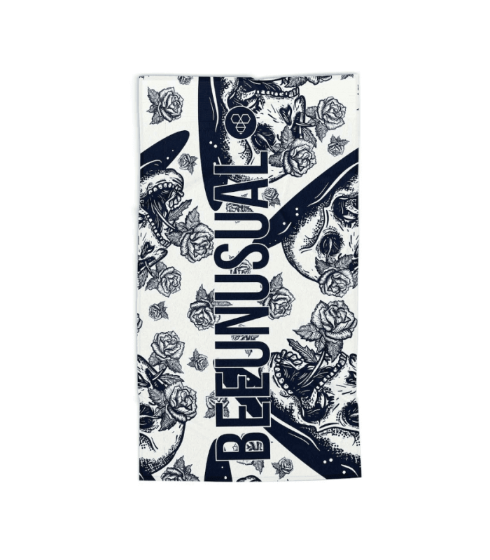 Bee Unusual Skull N Roses Beach Towel 90X150cm