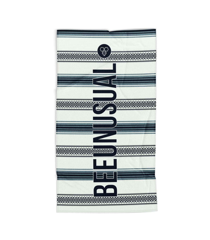 Bee Unusual Natives Beach Towel 90x150cm Off White / Grey