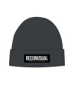 Bee Unusual Monochrome Beanie Grey