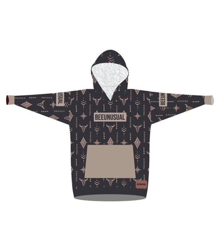 Bee Unusual "There is no place like Home" Sherpa / Super Fleece Hoodie Blanket - Adult