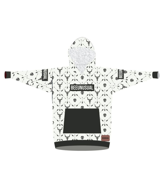 Bee Unusual "There is no place like Home" Sherpa / Super Fleece Hoodie Blanket - Adult