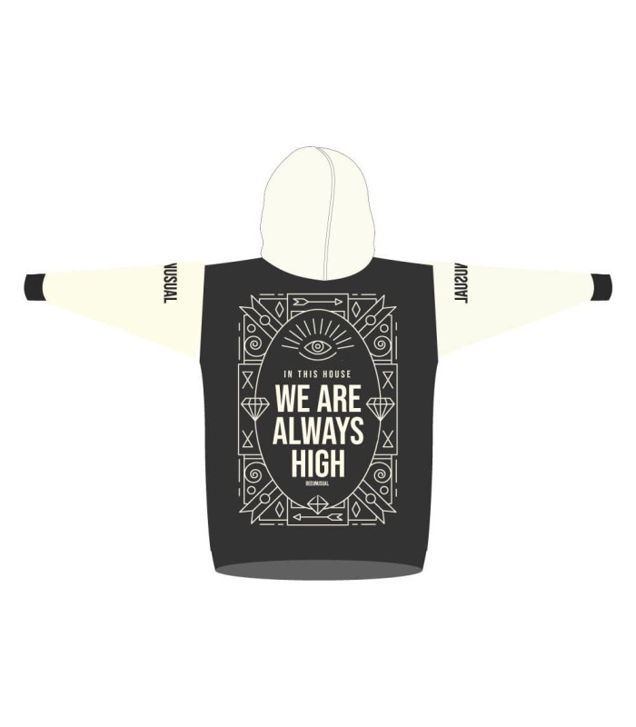 Bee Unusual "Always High" Sherpa / Super Fleece Hoodie Blanket - Adult