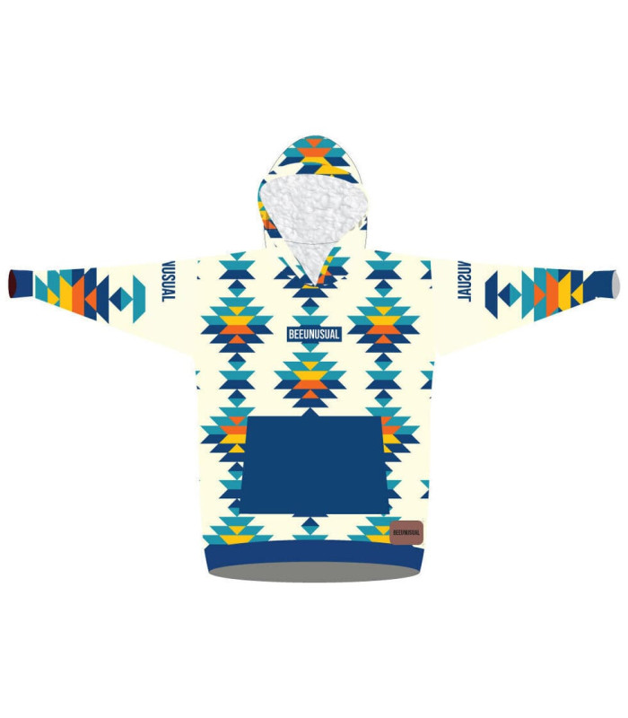 Bee Unusual "Normal gets you Nowhere" Sherpa / Super Fleece Hoodie Blanket - Junior