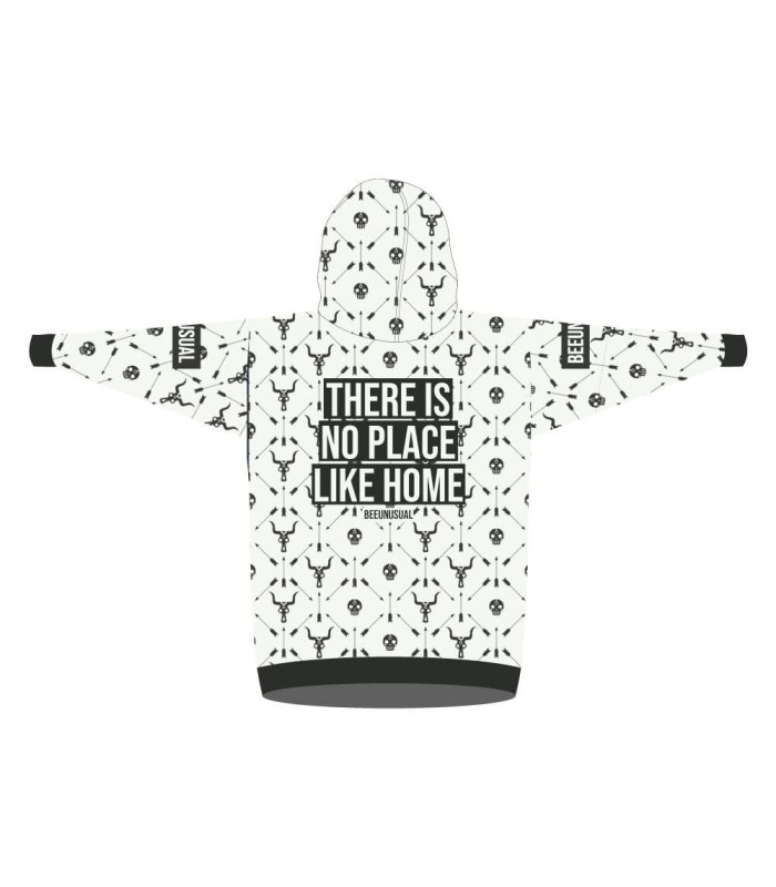 Bee Unusual "There is no place like Home" Sherpa / Super Fleece Hoodie Blanket - Junior
