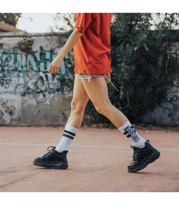 Bee Unusual “Original” Solids Crew 2pack white socks