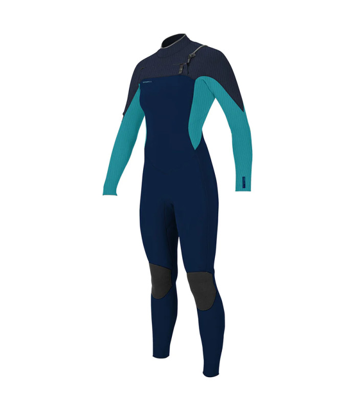 O'Neill Hyperfreak 4/3 Chest Zip Full Women's Wetsuit Abyss/Turquoise