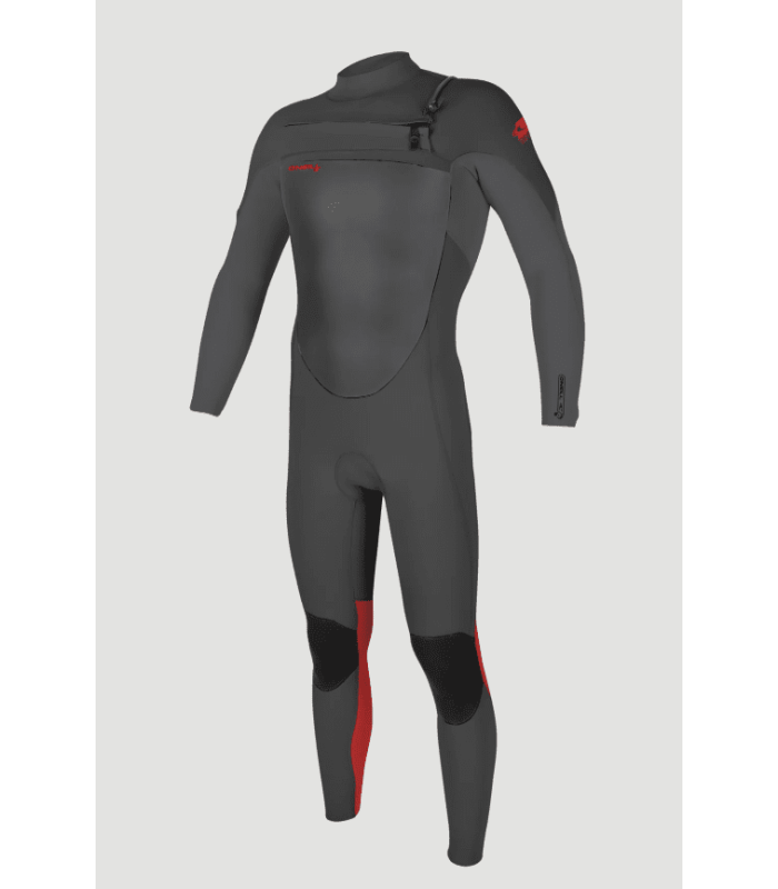 O’Neill Epic 4/3 Chest Zip Full Youth Wetsuit Graphite/Smoke/Red