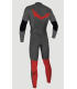 O’Neill Epic 4/3 Chest Zip Full Youth Wetsuit Graphite/Smoke/Red