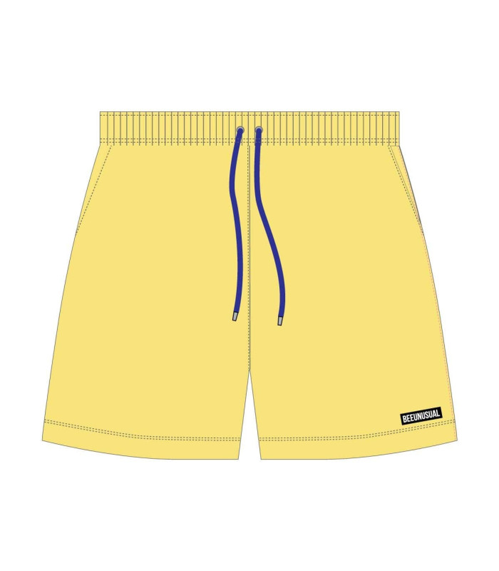 Bee Unusual Monochrome Swim Shorts Yellow