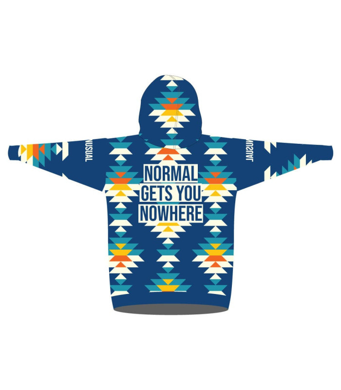Bee Unusual "Normal gets you Nowhere" Sherpa / Super Fleece Hoodie Blanket - Junior