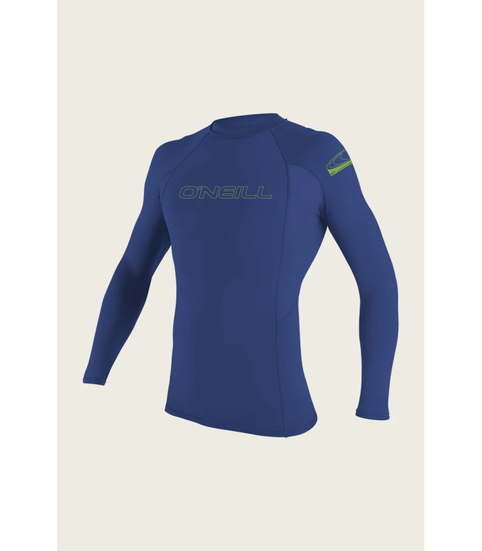 O'Neill Youth Basic Skins 50+ Longsleeve Rash Guard Pacific