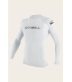 O'Neill Youth Basic Skins 50+ Longsleeve Rash Guard White