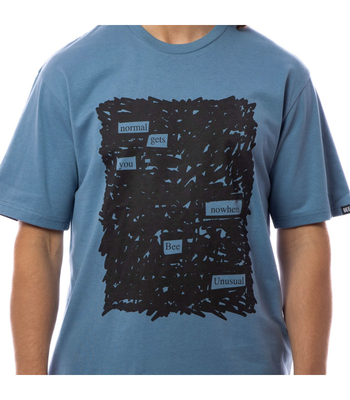 Bee Unusual “Normal gets you nowhere” T-shirt Blue