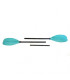 SCK Kayak Paddle Adjustable 215-235cm Fiberglass Teal Blue