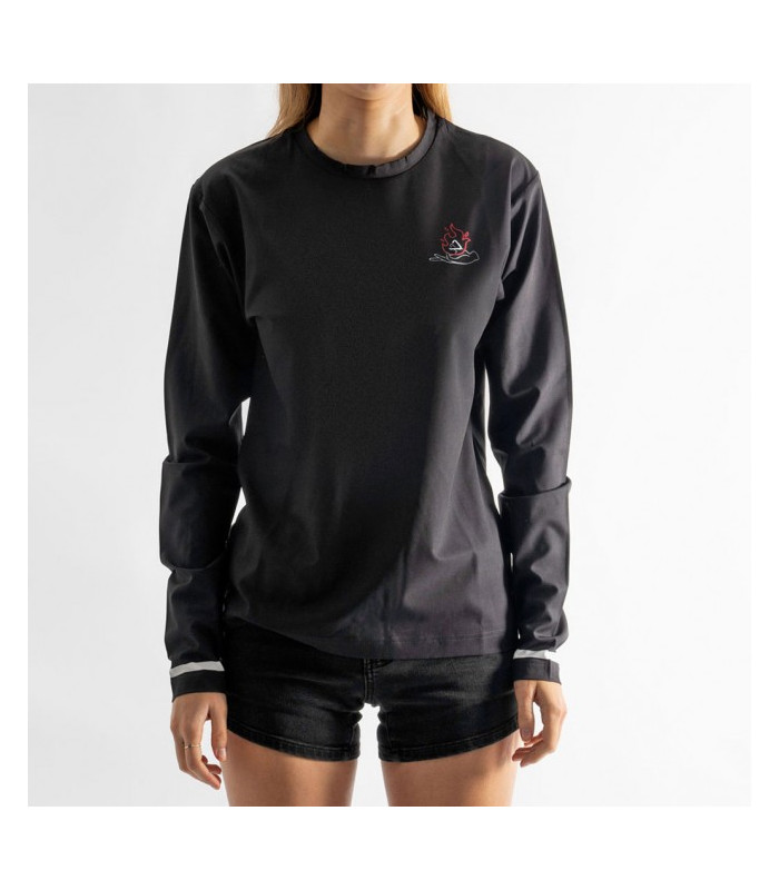 Follow Corp Wmns L/S Hydro Tee - Charcoal