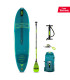 Jobe Aero Yarra SUP Board 10.6 Package Teal with Fiberglass Paddle Lime