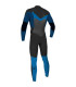 O’Neill Youth Epic 5/4mm Chest Zip GBS Wetsuit-Black/Deep Sea/Bali Blue