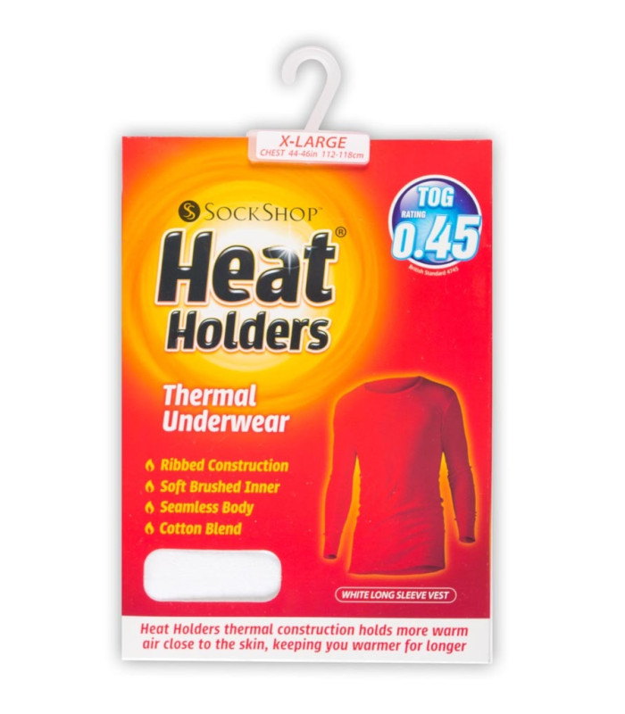 Heat Holders Men's Thermal Long Sleeve Vest - Charcoal
