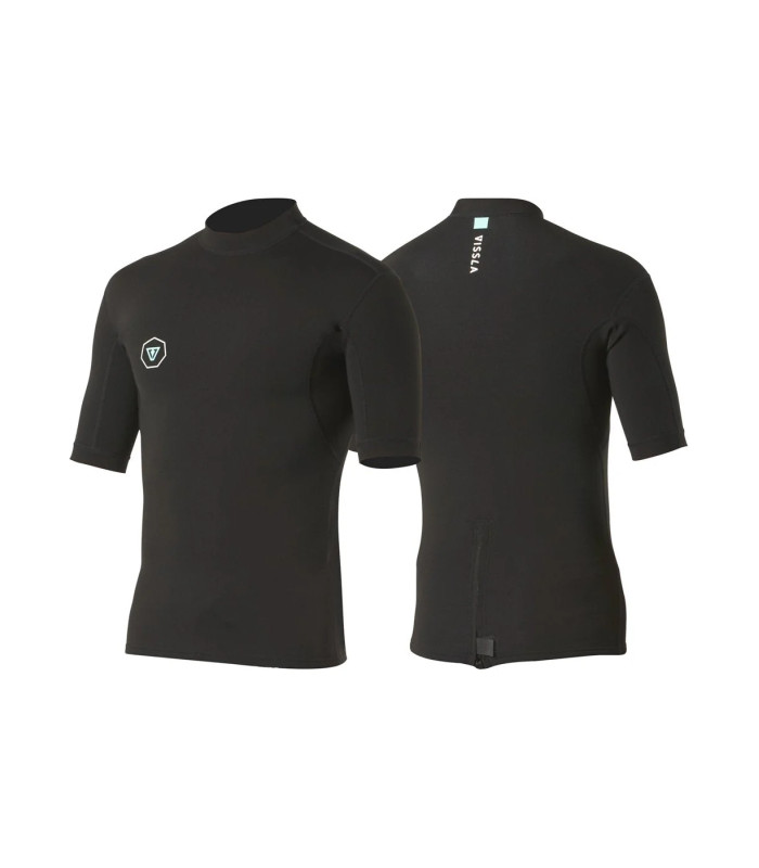 Vissla 7 Seas 1mm Short Sleeve Jacket - Black