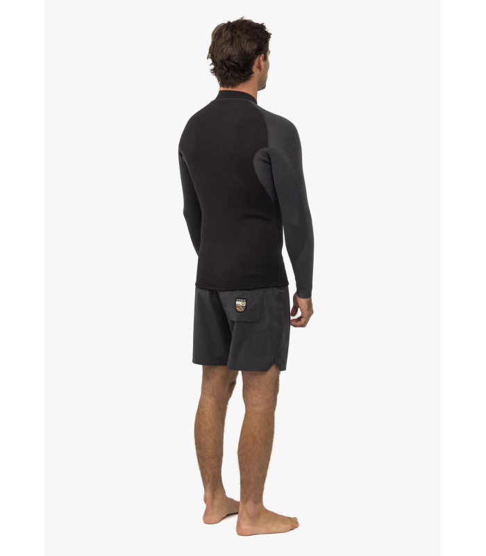Vissla High Seas 2mm Fzip Ls Jacket - Charcoal