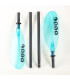SCK Aluminum Kayak Paddle Adjustable 225cm - Transparent Turquoise