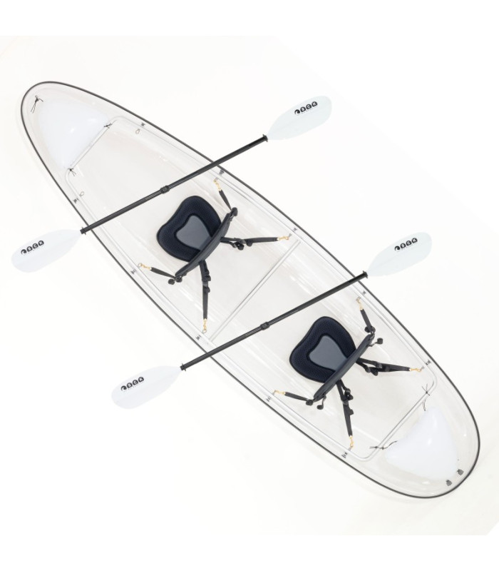 SCK Serenus 2 θαλάσσιο διθέσιο διάφανο κανό με κουπιά και καθίσματα