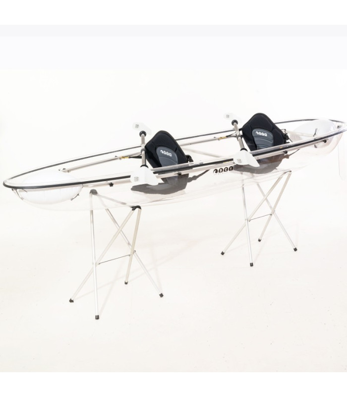 SCK Serenus 2 θαλάσσιο διθέσιο διάφανο κανό με κουπιά και καθίσματα