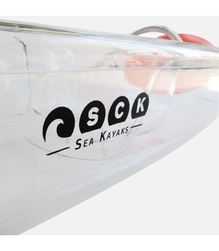 SCK Serenus 2 θαλάσσιο διθέσιο διάφανο κανό με κουπιά και καθίσματα
