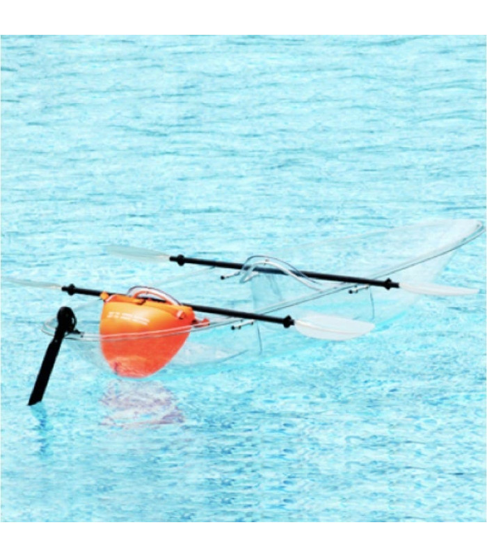 SCK Serenus 2 θαλάσσιο διθέσιο διάφανο κανό με κουπιά και καθίσματα