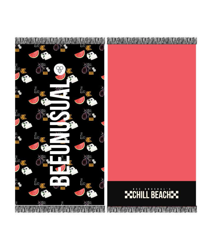 Bee Unusual Feta watermelon beach towel 100x180