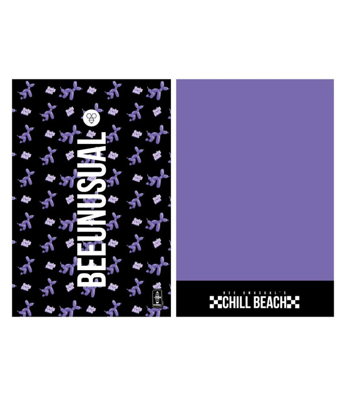 Bee Unusual Holy shit beach towel 100x150 black/purple