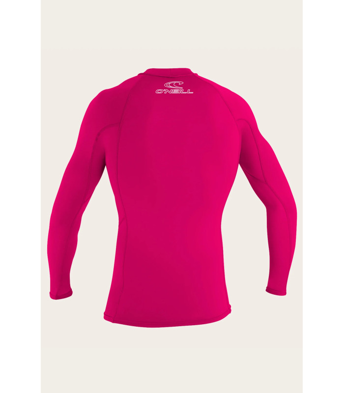 O'Neill Youth Basic Skins 50+ Longsleeve Rash Guard Watermelon