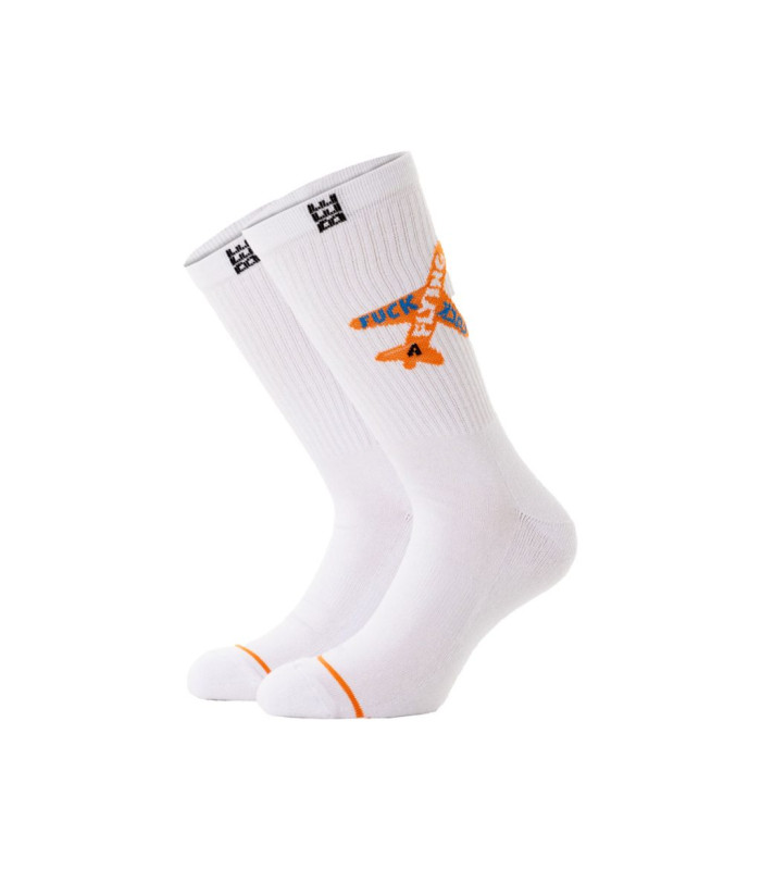 Bee Unusual “A Flying F” Premium White Socks